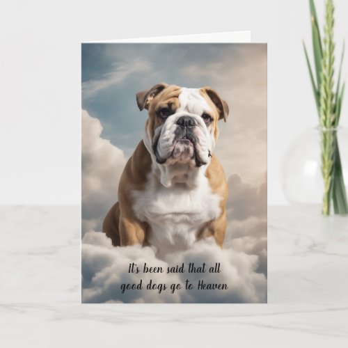 Loss of Boxer Dog Heaven Sympathy Card