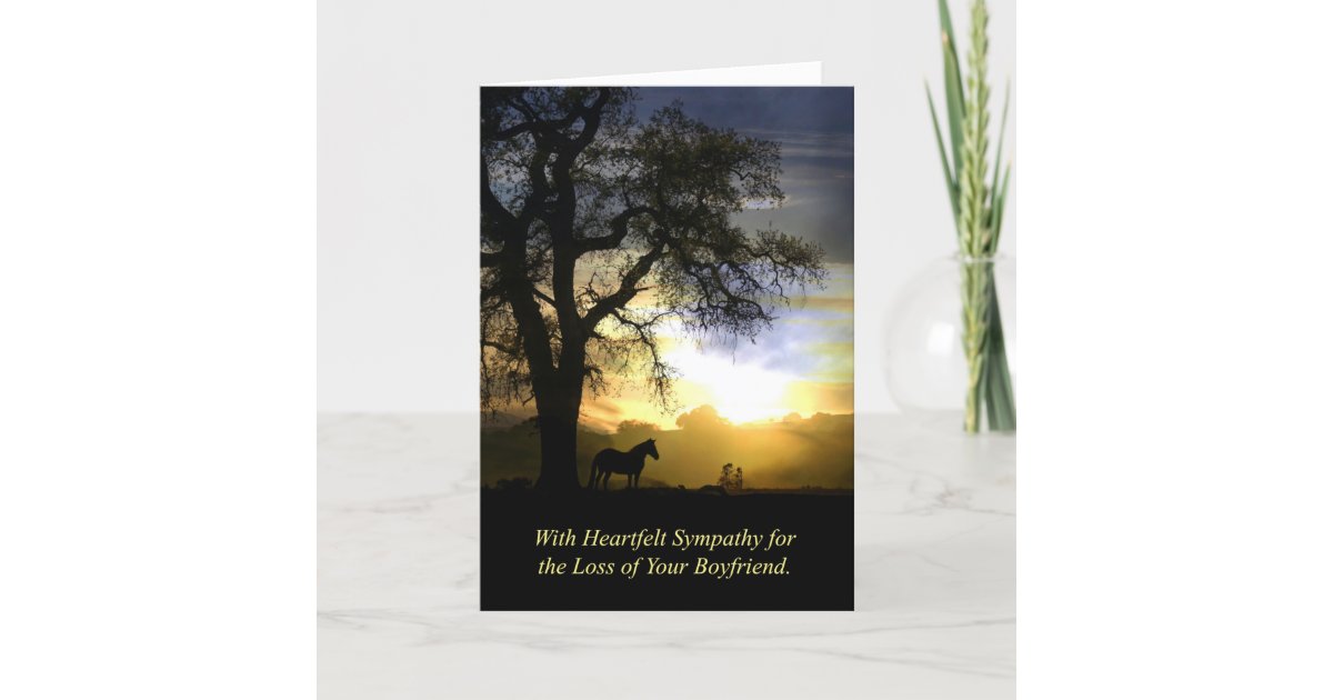 Loss of Boyfriend Sympathy Card Zazzle