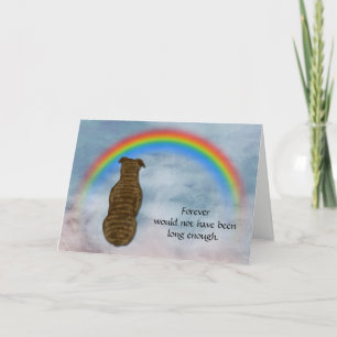 Loss of Brindle Staffordshire Terrier Sympathy Holiday Card