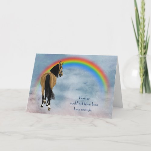 Loss of Buckskin Horse Condolence Sympathy Card