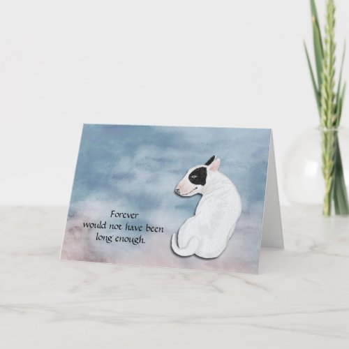 Loss of Bull Terrier Condolence Sympathy Card