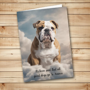 Loss of Bulldog Heaven Sympathy Card