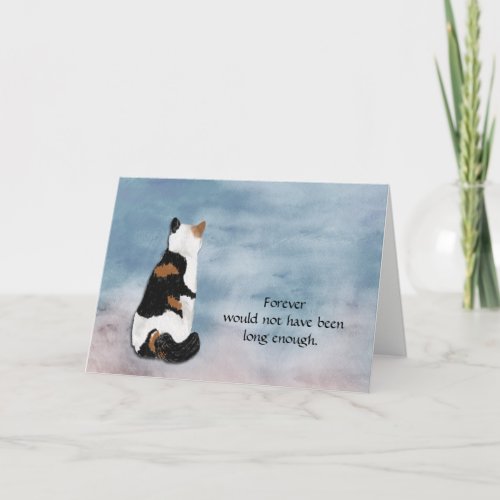 Loss of Calico Cat Sympathy Condolence Card