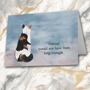 Loss of Calico Cat Sympathy Condolence Card