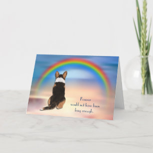Loss of Cardigan Corgi Rainbow Sympathy Card