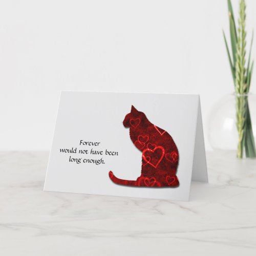 Loss of Cat Condolence Sympathy Card