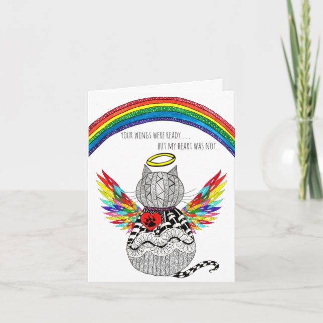 Loss of Cat Condolence Sympathy Greeting Card (Front)