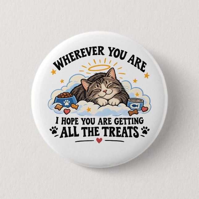 Loss of Cat Memorial Button (Front)