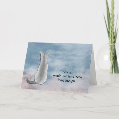 Loss of Cat Sympathy Condolence Card