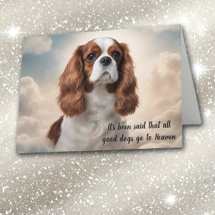 Loss of Cavalier King Charles Spaniel Sympathy Holiday Card