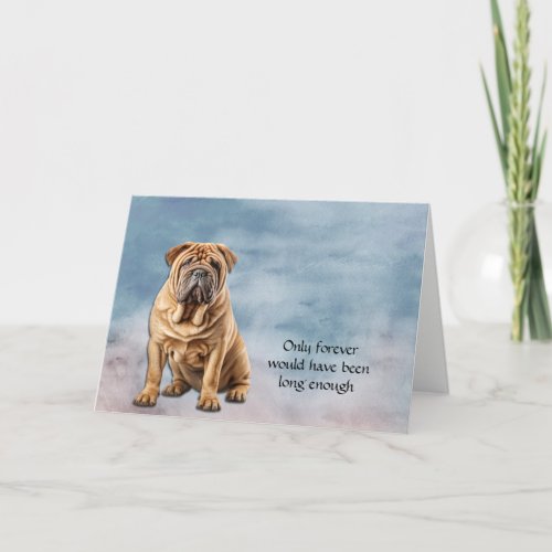 Loss of Chinese Shar_Pei Dog Sympathy Card