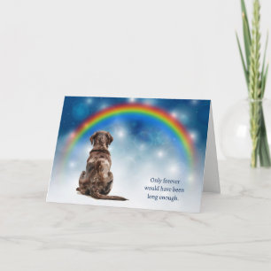 Loss of Chocolate Labrador Retriever Night Lights Holiday Card