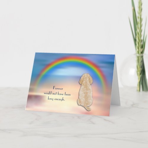 Loss of Cockapoo Rainbow Sympathy Card