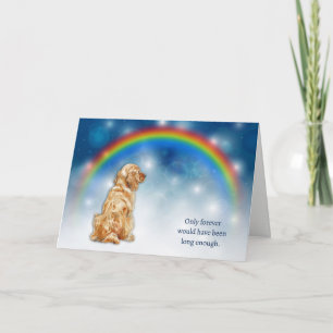 Loss of Cocker Spaniel Dog Night Lights Sympathy Holiday Card