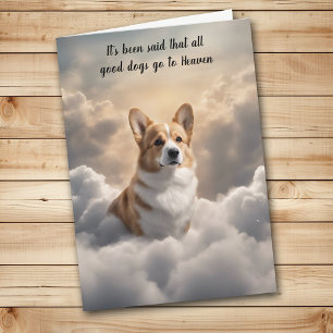Loss of Corgi Dog Heaven Sympathy Card
