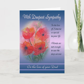 Loss of Dad - With Deepest Sympathy Card