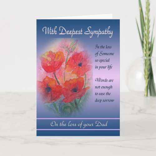 Loss of Dad _ With Deepest Sympathy Card