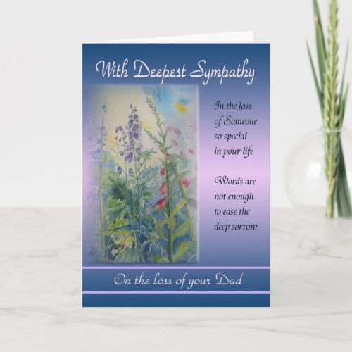 Loss of Dad _ With Deepest Sympathy Card