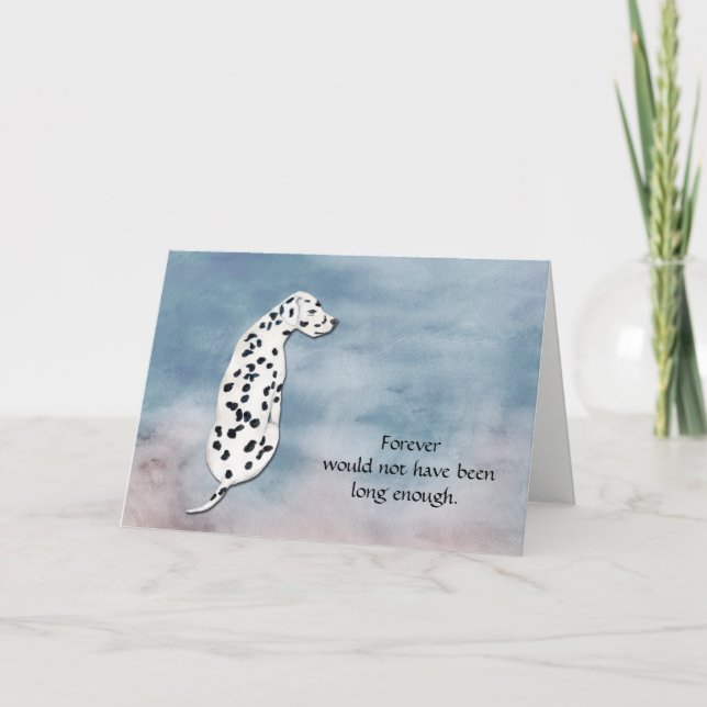 Loss of Dalmatian Condolence Sympathy Card (Front)