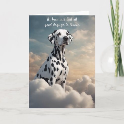 Loss of Dalmatian Dog Heaven Sympathy Card