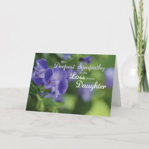 Loss of Daughter Flower Christian Sympathy Card