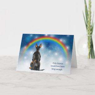 Loss of Doberman Pinscher Night Lights Sympathy Holiday Card