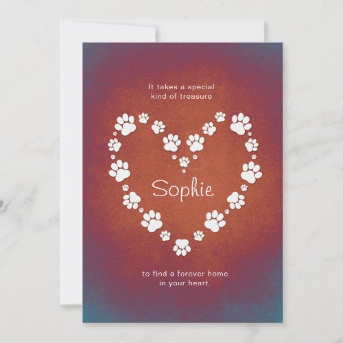 Loss of Dog  Cat Pawprint Heart Rainbow Sympathy