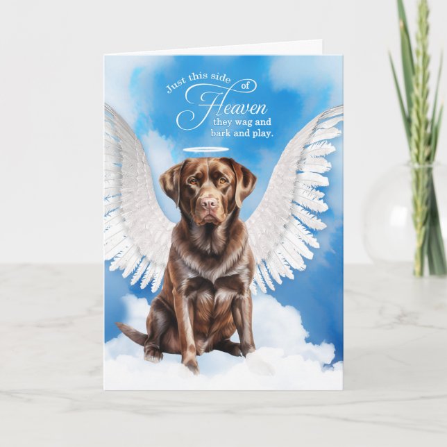Loss of Dog Chocolate Lab Retriever Pet Sympathy Card (Front)