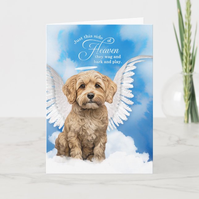 Loss of Dog Cockapoo Pet Sympathy Card (Front)