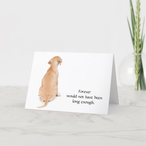 Loss of Dog Condolence Sympathy Card