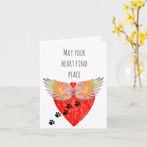 Loss of Dog Condolence Sympathy Greeting Card