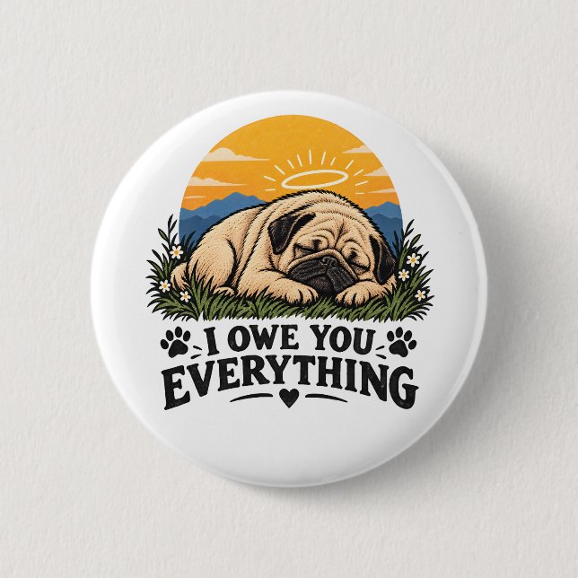 Loss of Dog Memorial Button (Front)