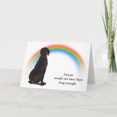 Loss of Dog Rainbow Sympathy Card