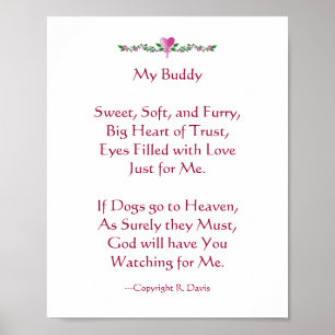 Loss of Dog Sympathy Poster