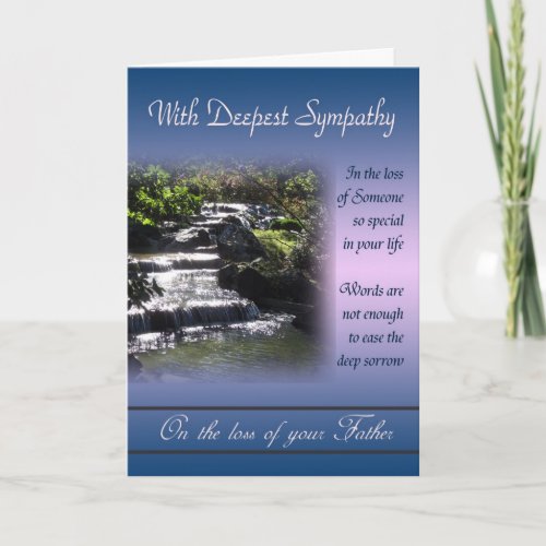 Loss of Father _ With Deepest Sympathy Card