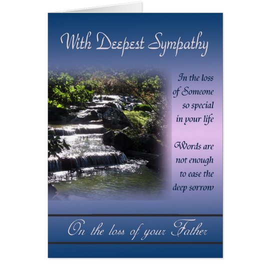 Loss of Father - With Deepest Sympathy Card | Zazzle.com