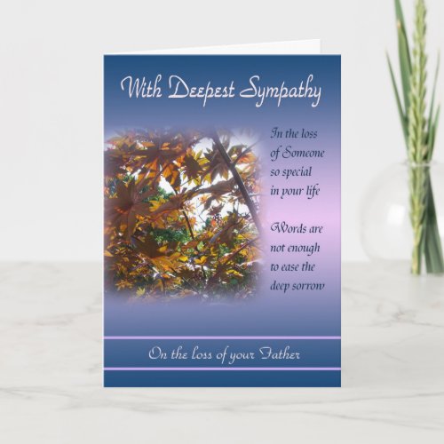 Loss of Father _ With Deepest Sympathy Card