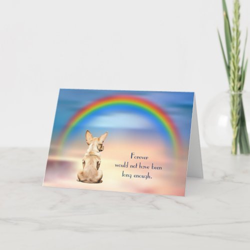 Loss of Fawn Chihuahua Rainbow Sympathy Card