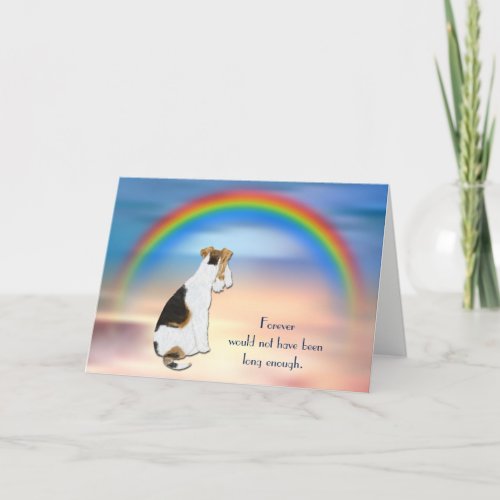 Loss of Fox Terrier Dog Rainbow Sympathy Card