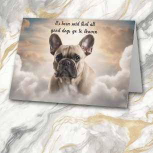 Loss of French Bulldog Heaven Sympathy Holiday Card