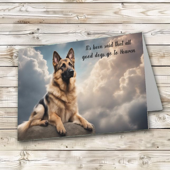 Loss of German Shepherd Dog Heaven Sympathy Card (Creator Uploaded)