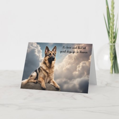 Loss of German Shepherd Dog Heaven Sympathy Card