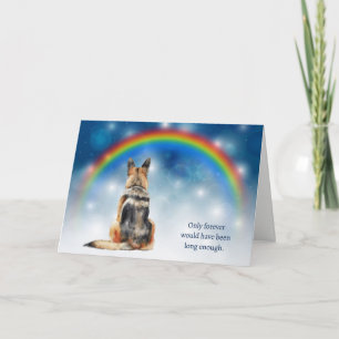 Loss of German Shepherd Dog Night Lights Sympathy Holiday Card