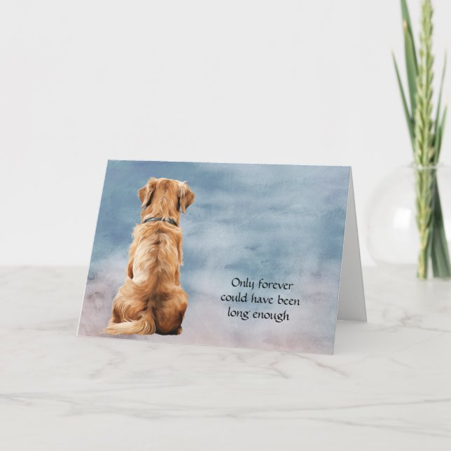 Loss of Golden Retriever Sympathy Card (Front)