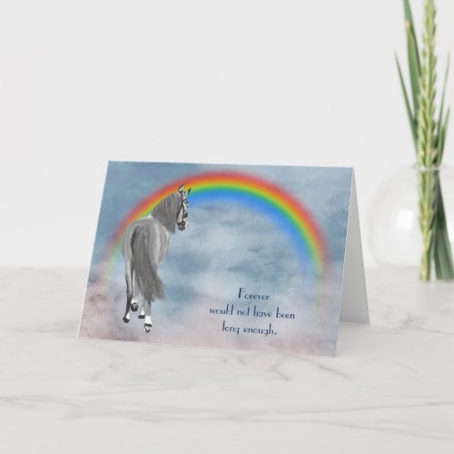 Loss of Gray Horse Condolence Sympathy Card