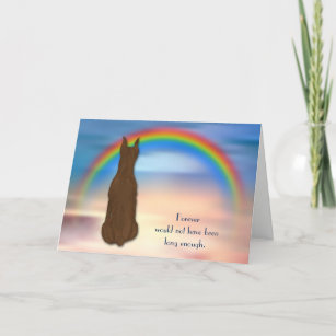 Loss of Great Dane Dog Rainbow Sympathy Card