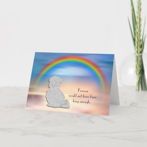 Loss of Havanese Dog Rainbow Sympathy Card