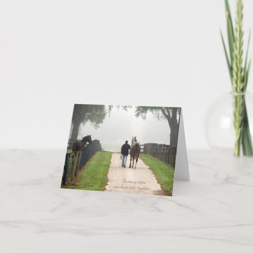 Loss of Horse Heartfelt Custom Message Sympathy Card