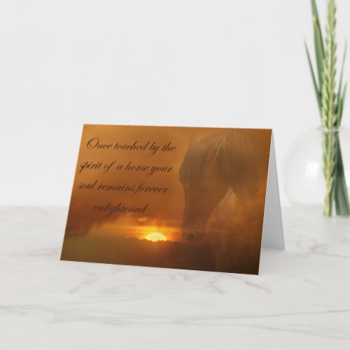 Loss of horse sympathy card