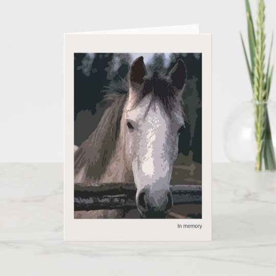 Loss of Horse Sympathy Card | Zazzle.com